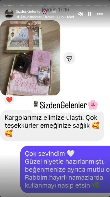 Secdedenur müşterilerinden gelen paylaşım