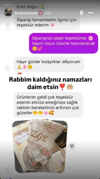 Secdedenur müşterilerinden gelen paylaşım