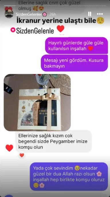 Secdedenur müşterilerinden gelen paylaşım